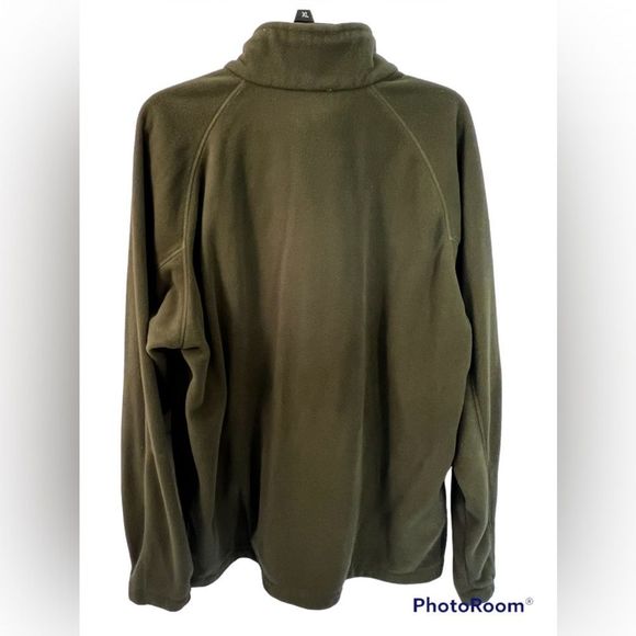 Men’s Army Green Columbia Quarter Zip - Picture 2 of 5